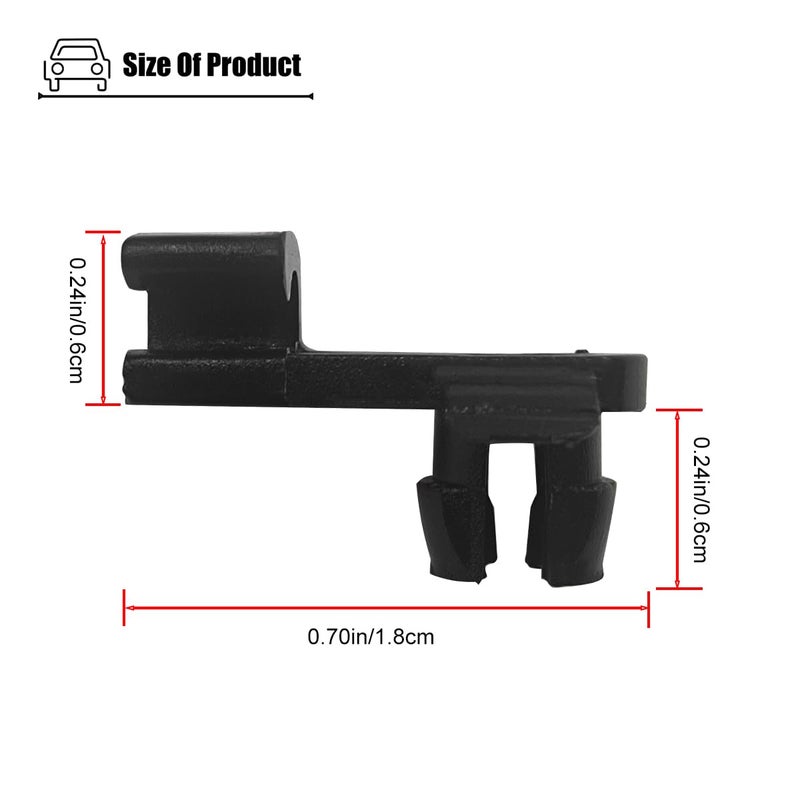 LXROAR01 2PCS Hood Safety Catch Snap Compatible with Toyota Sequoia 2001 to 2020 Year, for Tundra 2000 to 2013 Year, for 69759-0C010 Hood Clips - Image 2